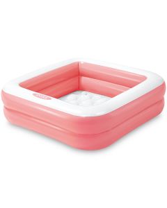 Vierkant opblaasbaar babyzwembad roze